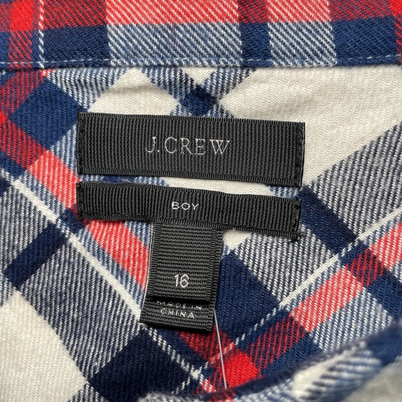 J.CREW Plaid Cotton Shirt Boy Size 16 - Picture 8 of 8